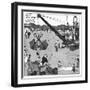 The Gentle Art of Excavating-William Heath Robinson-Framed Art Print