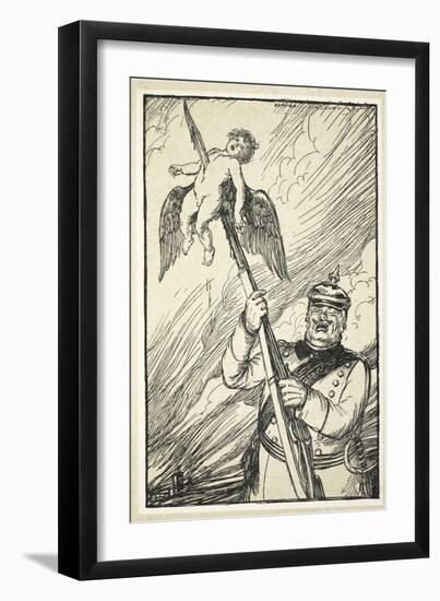 The Gentle German, Illustration from the Kaiser's Garland by Edmund J. Sullivan, Pub. 1916-Edmund Joseph Sullivan-Framed Giclee Print