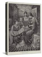 The Gentle Music of the Bygone Day-John Melhuish Strudwick-Stretched Canvas