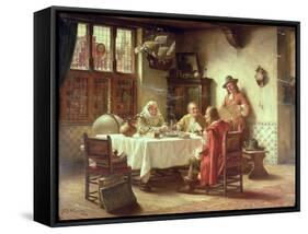 The Gentlemen's Debate-Fritz Wagner-Framed Stretched Canvas