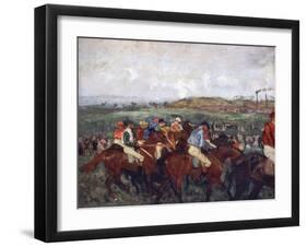 The Gentlemen's Race, before the Start, 1862-Edgar Degas-Framed Giclee Print