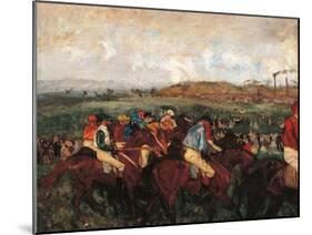 The Gentlemen's Race Before the Start-Edgar Degas-Mounted Giclee Print