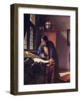 The Geographer, 1668-1669-Johannes Vermeer-Framed Giclee Print