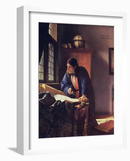 The Geographer, 1668-1669-Johannes Vermeer-Framed Giclee Print