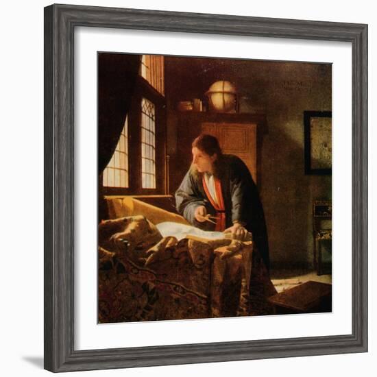 'The Geographer', 1669, (1911)-Jan Vermeer-Framed Giclee Print