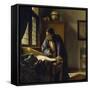 The Geographer. 1669-Johannes Vermeer-Framed Stretched Canvas