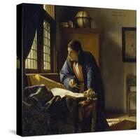 The Geographer. 1669-Johannes Vermeer-Stretched Canvas