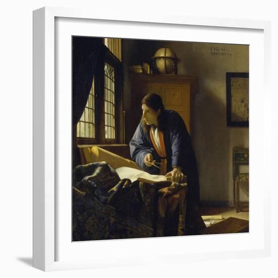 The Geographer. 1669-Johannes Vermeer-Framed Giclee Print