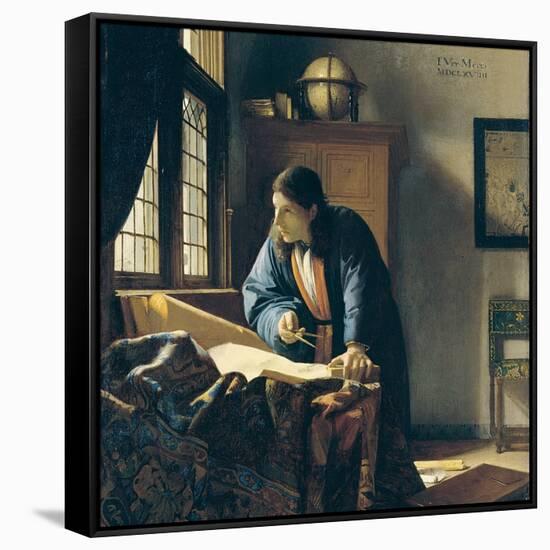 The Geographer-Johannes Vermeer-Framed Stretched Canvas