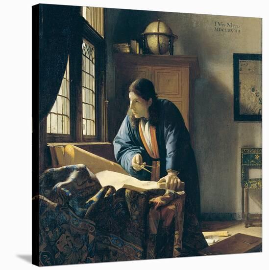 The Geographer-Johannes Vermeer-Stretched Canvas