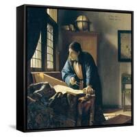 The Geographer-Johannes Vermeer-Framed Stretched Canvas