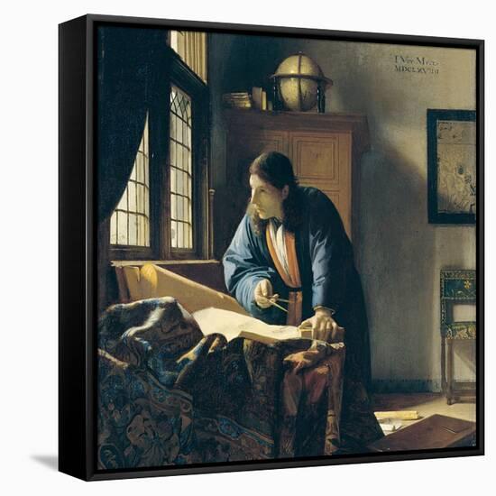 The Geographer-Johannes Vermeer-Framed Stretched Canvas