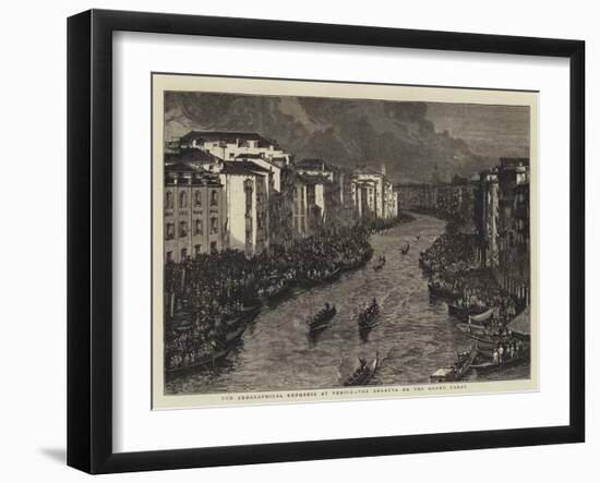 The Geographical Congress at Venice, the Regatta on the Grand Canal-null-Framed Giclee Print