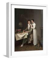 The Geography Lesson (Portrait of Monsieur Gaudry and His Daughte)-Louis-Léopold Boilly-Framed Giclee Print