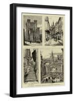 The George Stephenson Centenary, Newcastle Illustrated-null-Framed Giclee Print
