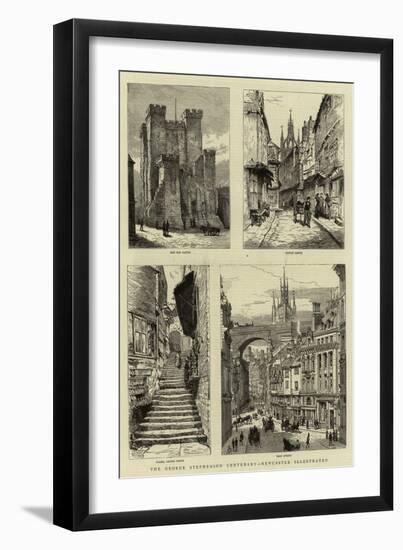 The George Stephenson Centenary, Newcastle Illustrated-null-Framed Giclee Print