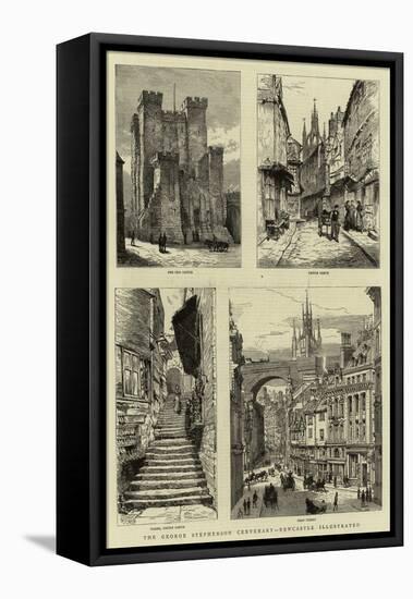 The George Stephenson Centenary, Newcastle Illustrated-null-Framed Stretched Canvas
