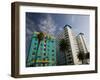 The Georgian Hotel and Beach Condos, Santa Monica, Los Angeles, California-Walter Bibikow-Framed Photographic Print