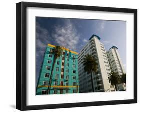 The Georgian Hotel and Beach Condos, Santa Monica, Los Angeles, California-Walter Bibikow-Framed Photographic Print