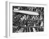 The German Airship, the Hindenburg, above Manhattan, New York in 1936, on its Way to its Berth at L-null-Framed Photographic Print