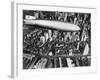 The German Airship, the Hindenburg, above Manhattan, New York in 1936, on its Way to its Berth at L-null-Framed Photographic Print