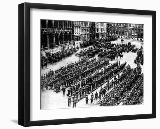 The German Army in Brussels, First World War, 1914-null-Framed Giclee Print