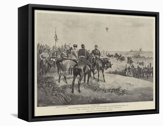 The German Army Manoeuvres Near Stettin-null-Framed Stretched Canvas