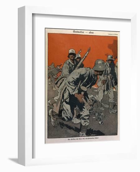 The German Army on the Western Front Makes Its Final Effort-Eduard Thony-Framed Art Print