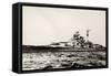 The German Battleship Bismarck of the German Kriegsmarine During Early World War II-null-Framed Stretched Canvas