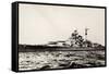 The German Battleship Bismarck of the German Kriegsmarine During Early World War II-null-Framed Stretched Canvas