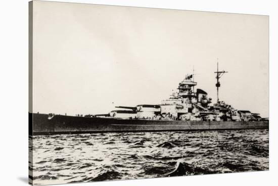 The German Battleship Bismarck of the German Kriegsmarine During Early World War II-null-Stretched Canvas