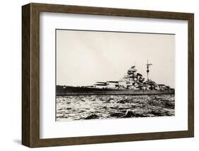 The German Battleship Bismarck of the German Kriegsmarine During Early World War II-null-Framed Photographic Print