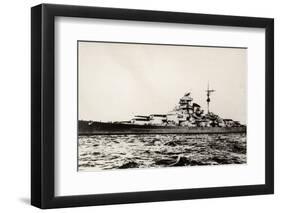 The German Battleship Bismarck of the German Kriegsmarine During Early World War II-null-Framed Photographic Print