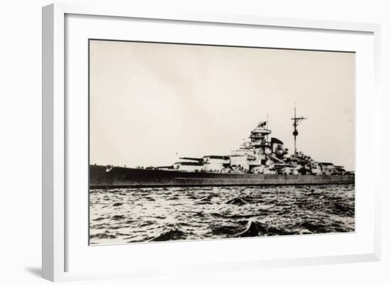 The German Battleship Bismarck of the German Kriegsmarine During Early World War II-null-Framed Photographic Print