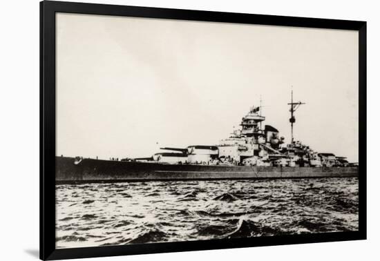 The German Battleship Bismarck of the German Kriegsmarine During Early World War II-null-Framed Photographic Print