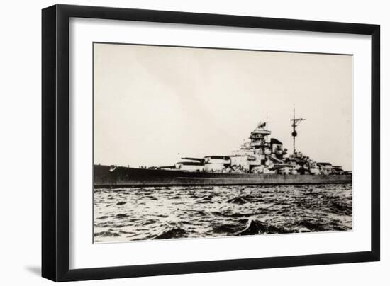 The German Battleship Bismarck of the German Kriegsmarine During Early World War II-null-Framed Photographic Print