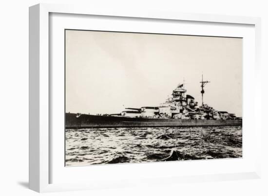 The German Battleship Bismarck of the German Kriegsmarine During Early World War II-null-Framed Photographic Print