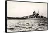 The German Battleship Gneisenau at Sea, Early in World War II-null-Framed Stretched Canvas