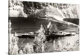 The German Battleship Tirpitz, Probably Photographed in a Norwegian Fjord-null-Stretched Canvas