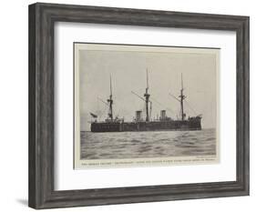 The German Cruiser Deutschland, Bound for Chinese Waters under Prince Henry of Prussia-null-Framed Giclee Print