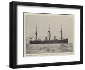 The German Cruiser Deutschland, Bound for Chinese Waters under Prince Henry of Prussia-null-Framed Giclee Print