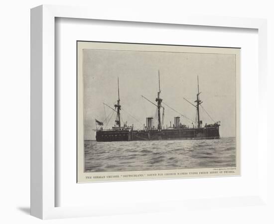 The German Cruiser Deutschland, Bound for Chinese Waters under Prince Henry of Prussia-null-Framed Giclee Print