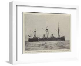 The German Cruiser Deutschland, Bound for Chinese Waters under Prince Henry of Prussia-null-Framed Giclee Print