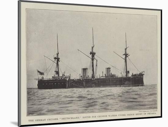 The German Cruiser Deutschland, Bound for Chinese Waters under Prince Henry of Prussia-null-Mounted Giclee Print