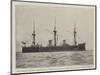 The German Cruiser Deutschland, Bound for Chinese Waters under Prince Henry of Prussia-null-Mounted Giclee Print
