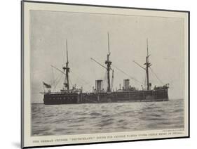 The German Cruiser Deutschland, Bound for Chinese Waters under Prince Henry of Prussia-null-Mounted Giclee Print