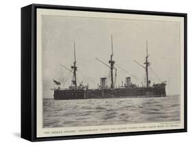 The German Cruiser Deutschland, Bound for Chinese Waters under Prince Henry of Prussia-null-Framed Stretched Canvas