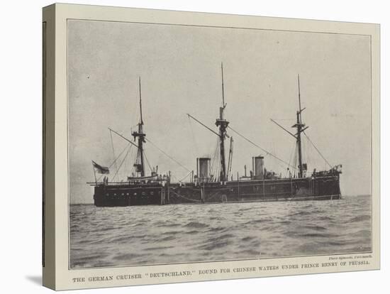 The German Cruiser Deutschland, Bound for Chinese Waters under Prince Henry of Prussia-null-Stretched Canvas