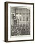 The German Emperor and Empress Appearing at the Window of the Palace of Charlottenburg-null-Framed Giclee Print