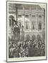 The German Emperor and Empress Appearing at the Window of the Palace of Charlottenburg-null-Mounted Giclee Print